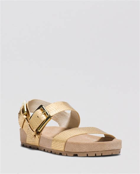 michael kors gold sandals